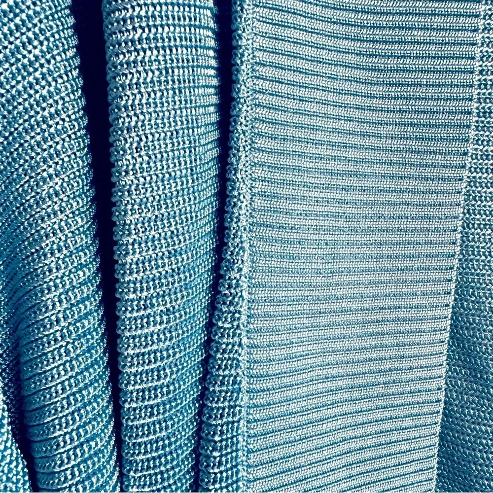 Boston Proper Short Effortless Cardigan Sweater Blue Bell Size Medium - Picture 5 of 9